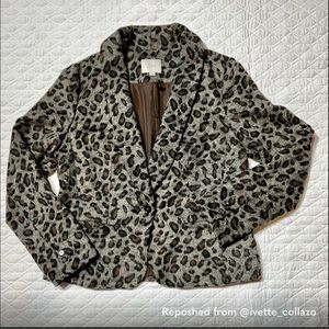 Loft Leopard Blazer